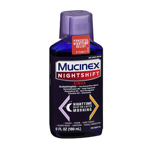 Mucinex NightShift Sinus Liquid 6 Oz By Mucinex