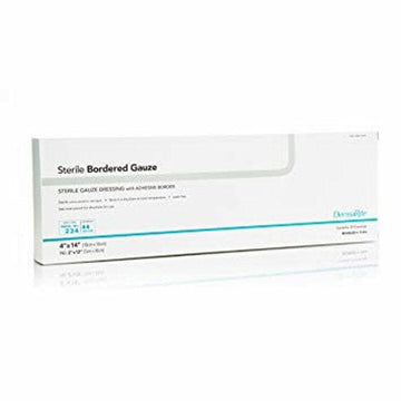 Adhesive Dressing DermaRite 4 X 14 Inch Gauze Rectangle White Sterile Count of 25 By DermaRite