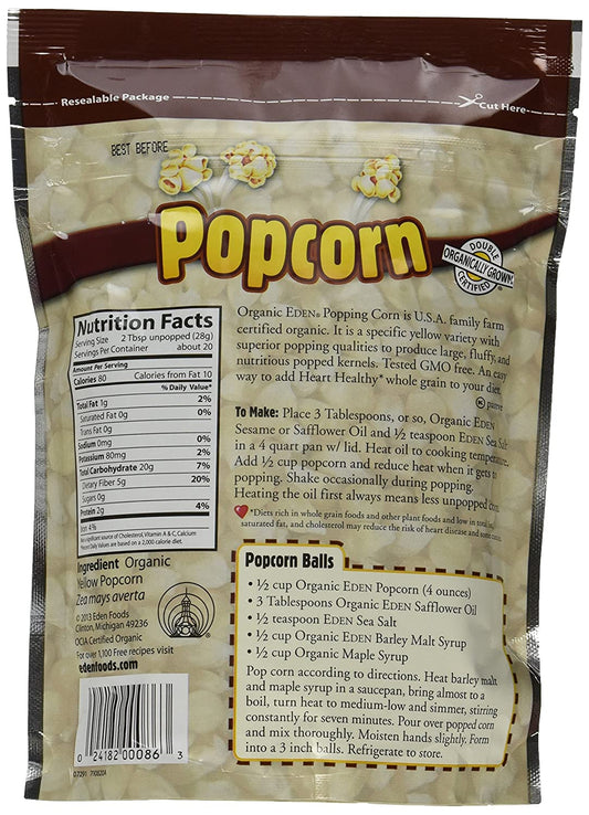 One Eden Foods Organic Popcorn Kernels