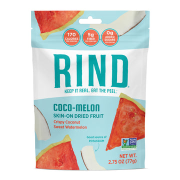 RIND Snacks Coco-Melon Dried Fruit Superfood, Organic Coconut, Watermelon, Cantaloupe -  Bag