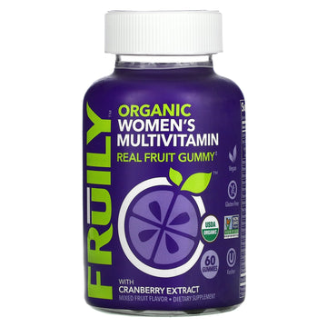 Fruily, Organic Women's Multivitamin, With Cranberry Extract, Mixed Fruit, Gummies