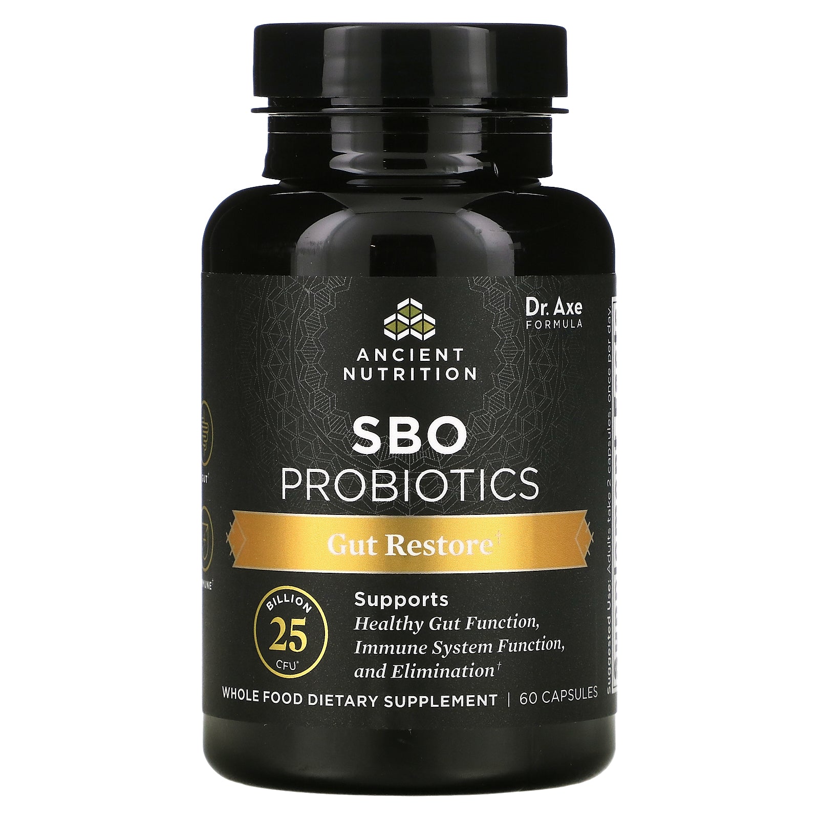 Ancient Nutrition, Sbo Probiotics Men'S 60 Ct, For Gut Health, Digestive And Immune Support, Boosts Muscle Mass And Fat Metabolism, 25 Billion Cfus* Per Serving