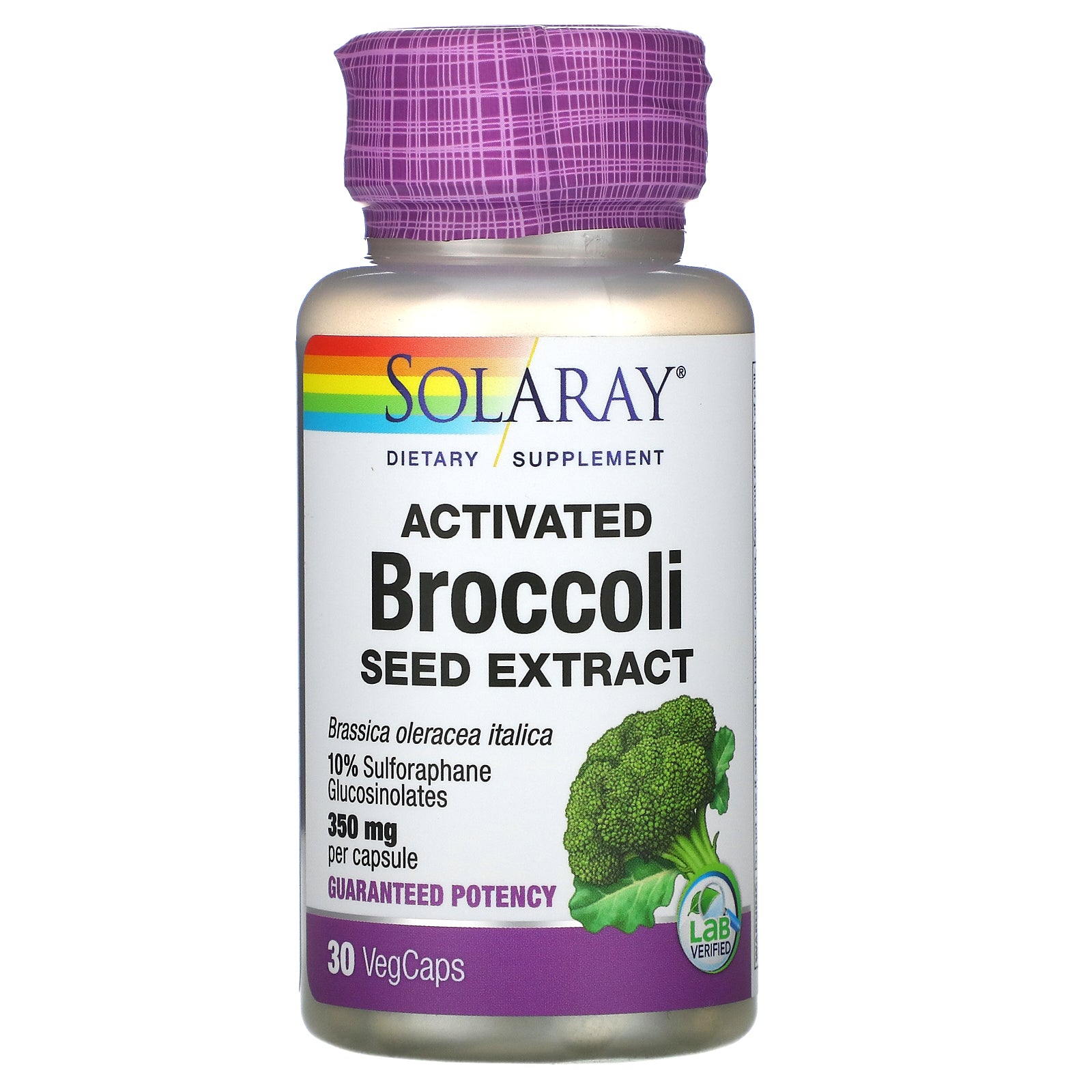 Solaray, Activated Broccoli Seed Extract, 350 mg, VegCaps