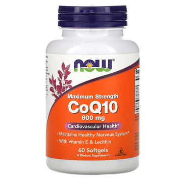 Now Foods, Coq10 With Vitamin E & Lecithin, Maximum Strength, 600 Mg Softgels
