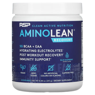 RSP Nutrition, AminoLean, Recovery, Blue Raspberry