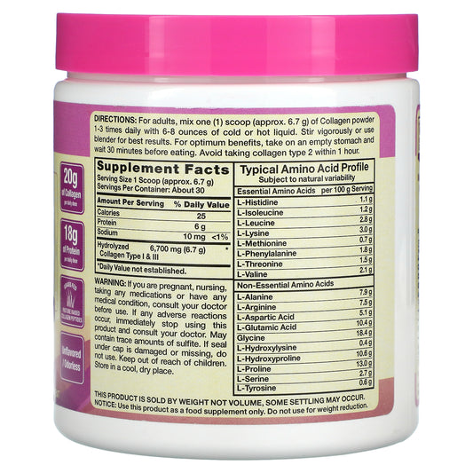 Nature's Truth, Ultra Collagen Powder, Unflavored