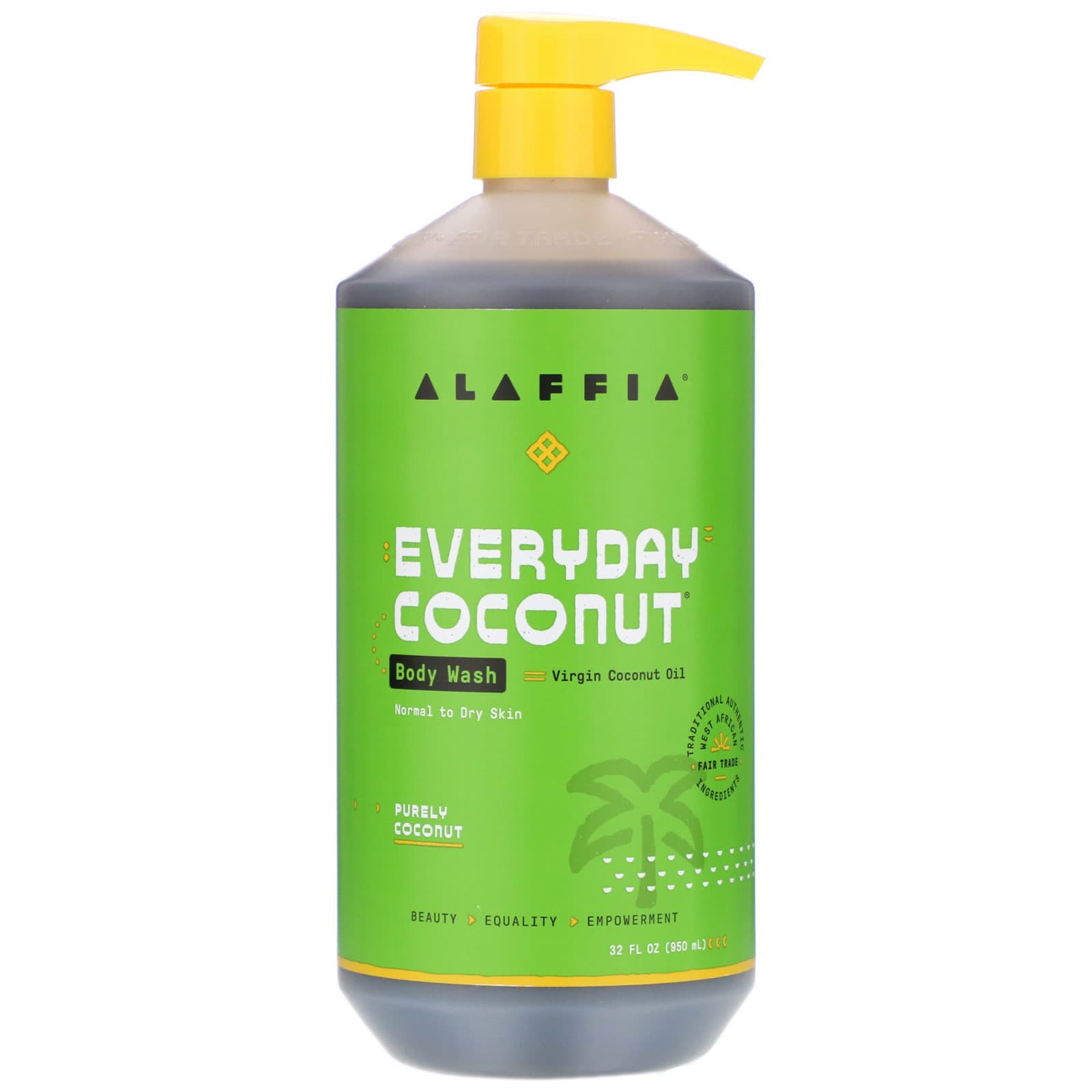 Alaffia, Everyday Coconut, Body Wash, Normal to Dry Skin, Purely Coconut(950 ml)