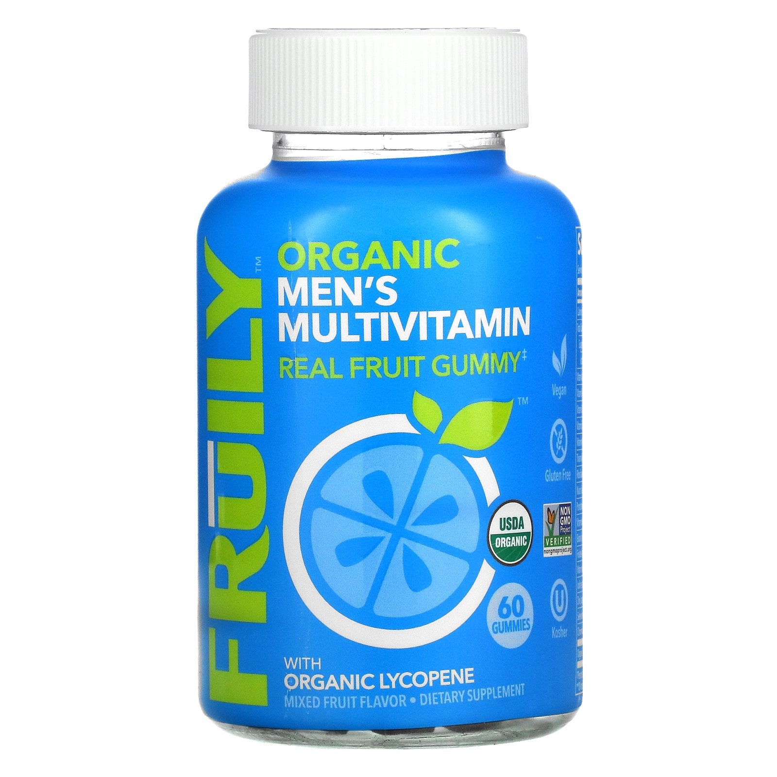 Fruily, Organic Men'S Multivitamin With Organic Lycopene, Mixed Fruit, Gummies