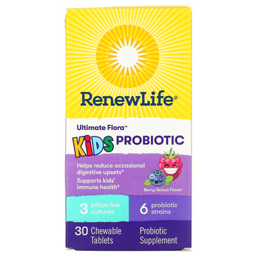 Renew Life, Ultimate Flora, Kids Probiotic, Berry-licious, 3 Billion Live Cultures