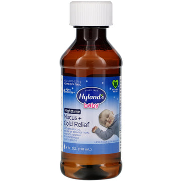 Hyland's, Baby, Nighttime Mucus + Cold Relief, Ages 6 Months+