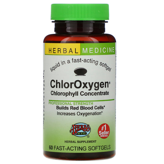 Herbs Etc., ChlorOxygen, Chlorophyll Concentrate, Fast-Acting Softgels