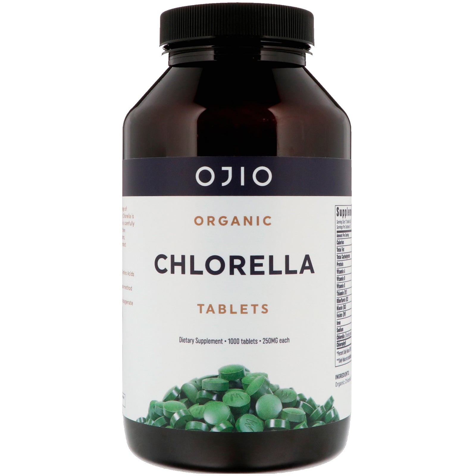 Ojio, Organic Chlorella Tablets, 250 mg,  Tablets