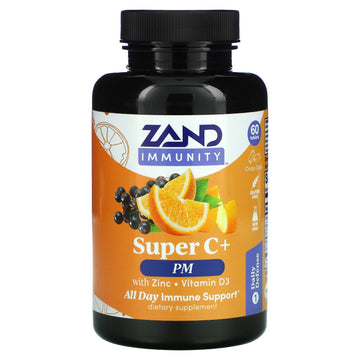 Zand, Immunity, Super C+ PM, With Zinc/Vitamin D3 Tablets