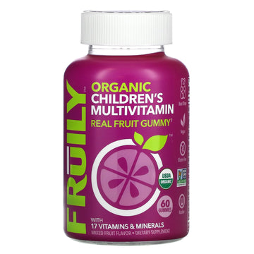 Fruily, Organic Children's Multivitamin with 17 Vitamins and Minerals, Mixed Fruit