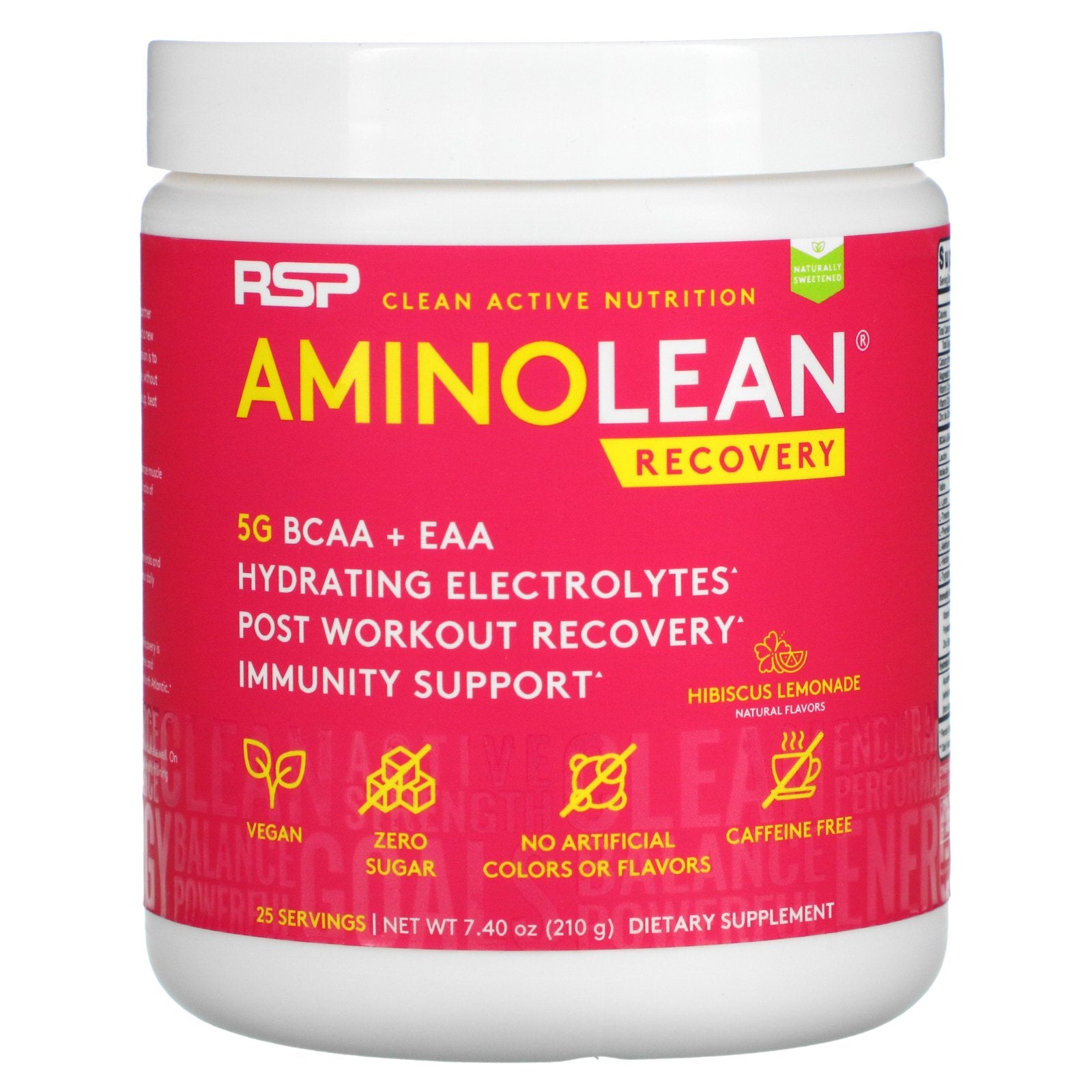 RSP Nutrition, AminoLean Recovery, Hibiscus Lemonade