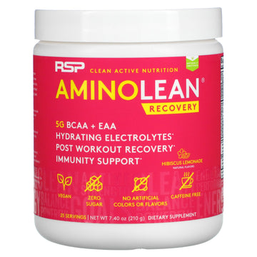 RSP Nutrition, AminoLean Recovery, Hibiscus Lemonade