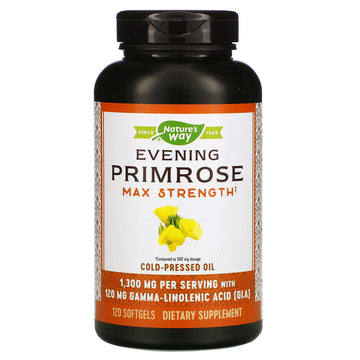 Nature's Way, Evening Primrose, Cold-Pressed Oil, Max Strength, 1,300 mg