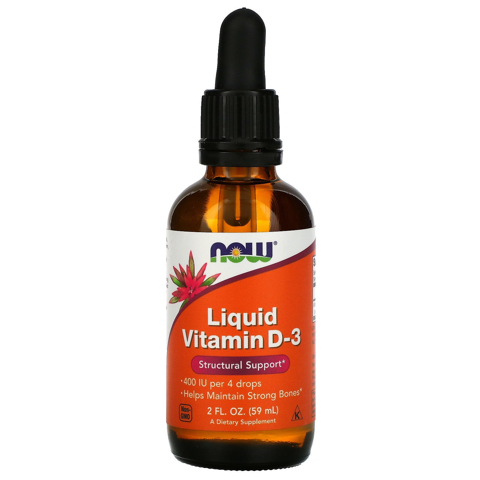 Now Foods, Liquid Vitamin D-3, 10 Mcg (400 Iu) (59 Ml)