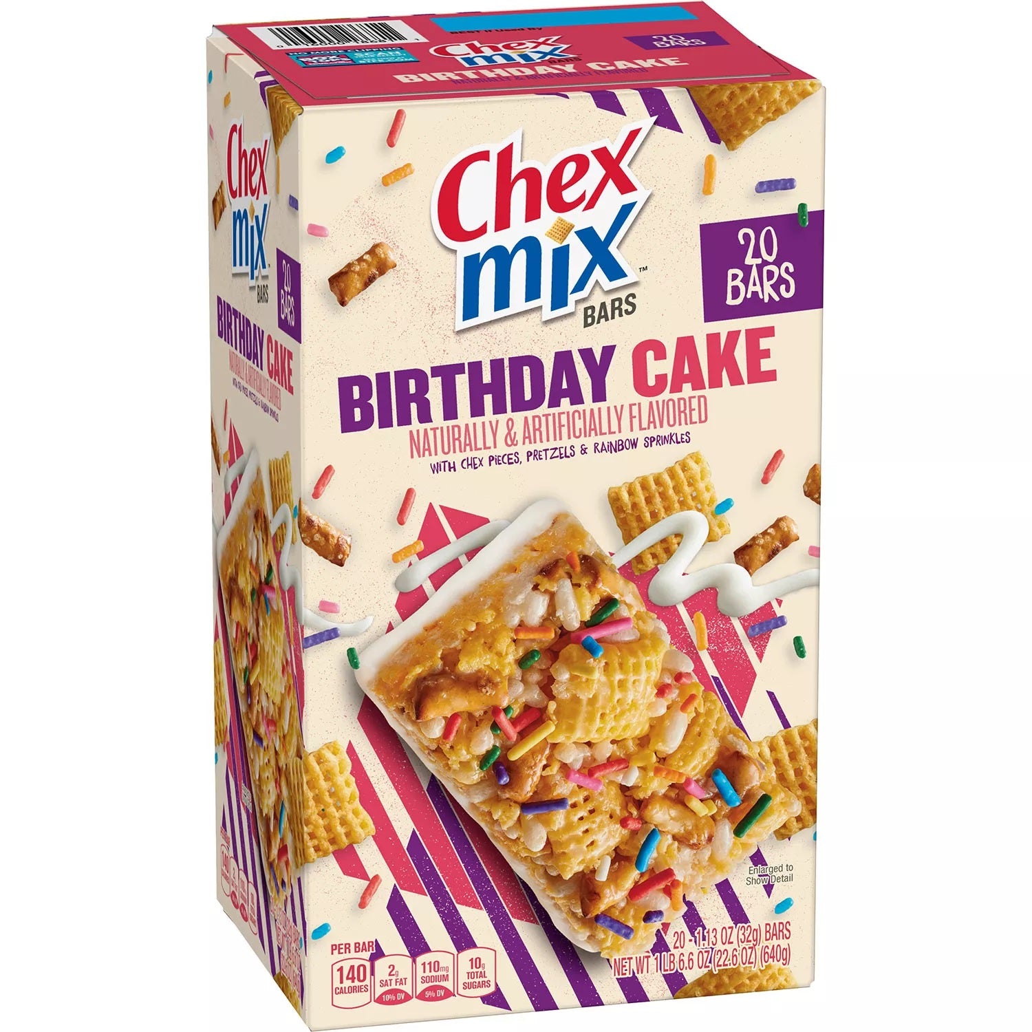 Chex Mix Birthday Cake Bars