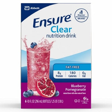 Oral Supplement Ensure Clear Nutrition Drink Blueberry Pomeg