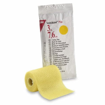 Cast Tape 3M Scotchcast Plus 3 Inch X 12 Foot Fiberglass Yellow Count of 10 By 3M