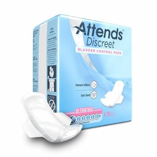 Bladder Control Pad Attends Discreet 9 Inch Length Light Abs