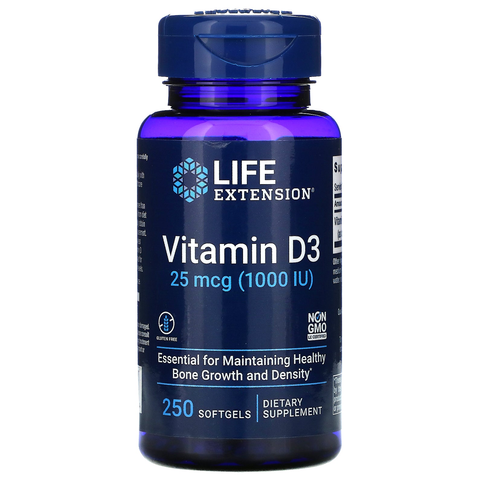 Life Extension, Vitamin D3, 25 Mcg (1,000 Iu), Softgels