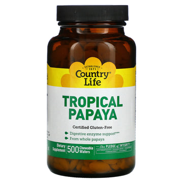 Country Life, Tropical Papaya Chewable Wafers