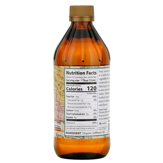 Eden Foods, Organic Safflower Oil, Unrefined
