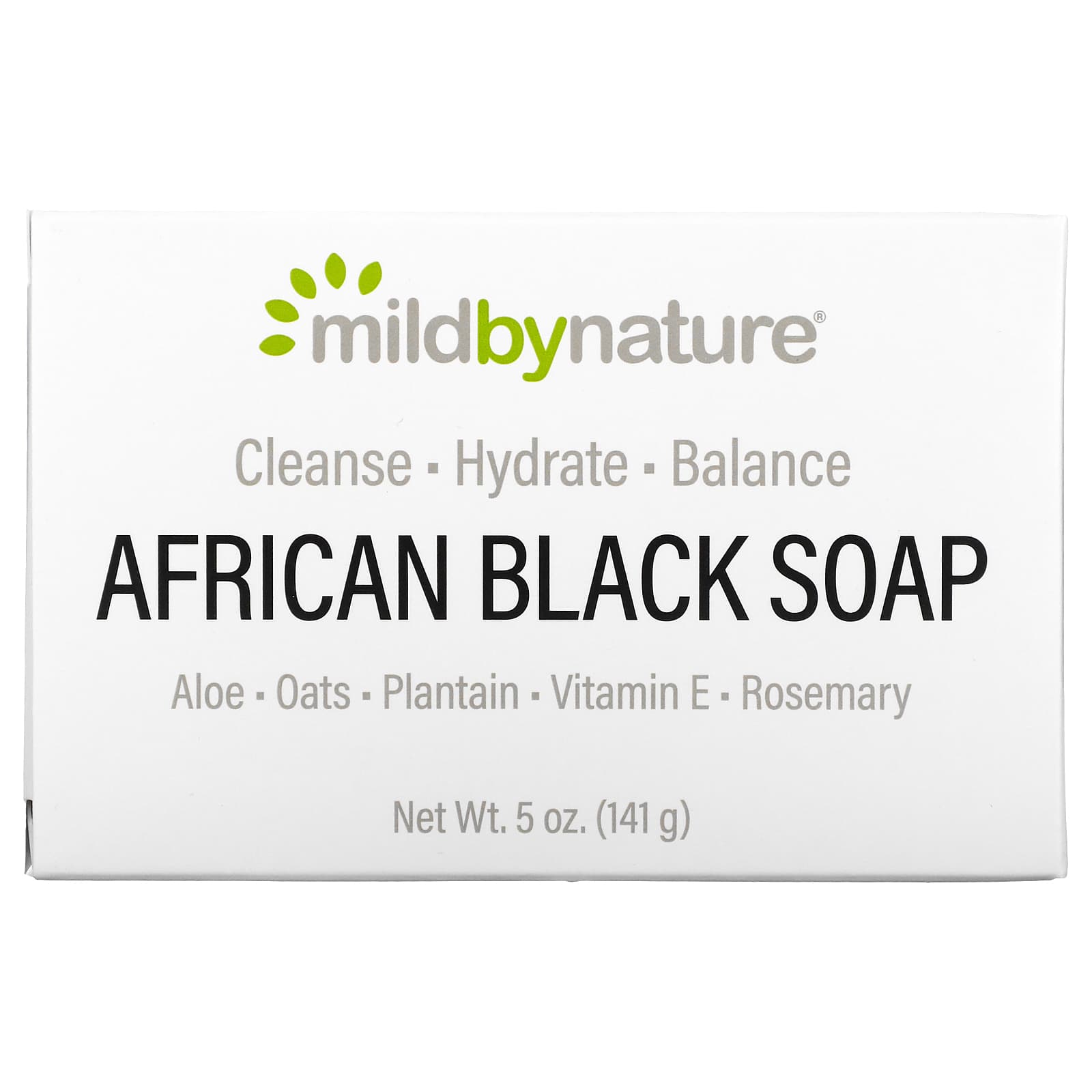 Mild By Nature, African Black, Bar Soap, With Oats & Plantains (141 g)