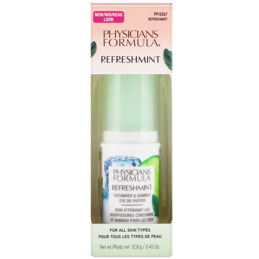 Physicians Formula, RefreshMint, Cucumber & Bamboo Eye De-Puffer (12.8 g)