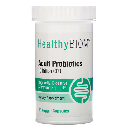 HealthyBiom, Adult Probiotics, 15 Billion CFU Veggie Capsules