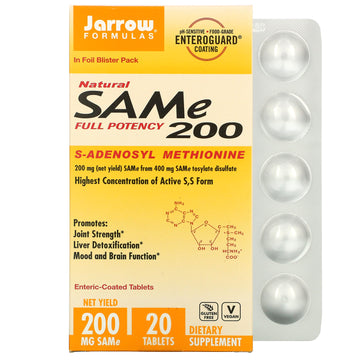 Jarrow Formulas, SAMe 200, S-Adenosyl-L-Methionine, 200 mg