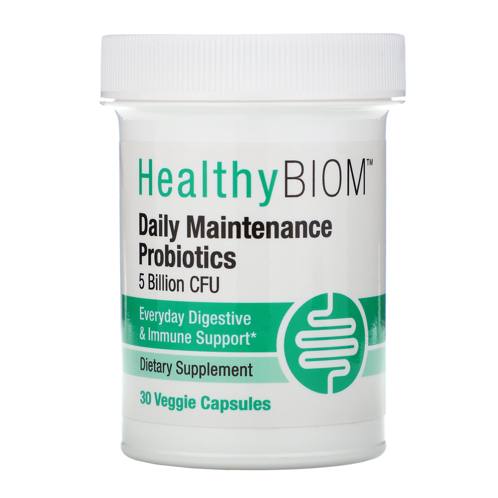 HealthyBiom, Daily Maintenance Probiotics, 5 Billion CFUs Veggie Capsules