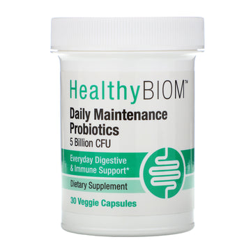 HealthyBiom, Daily Maintenance Probiotics, 5 Billion CFUs Veggie Capsules