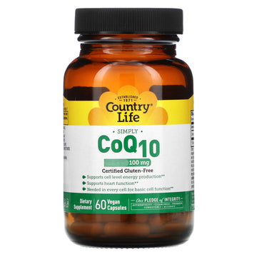 Country Life, Simply CoQ10, 60 Vegan Capsules