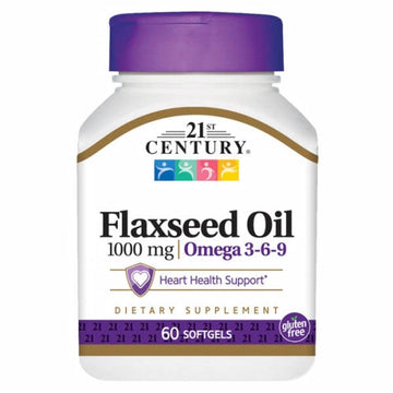 Flaxseed Oil 60 Softgels By 21st Century