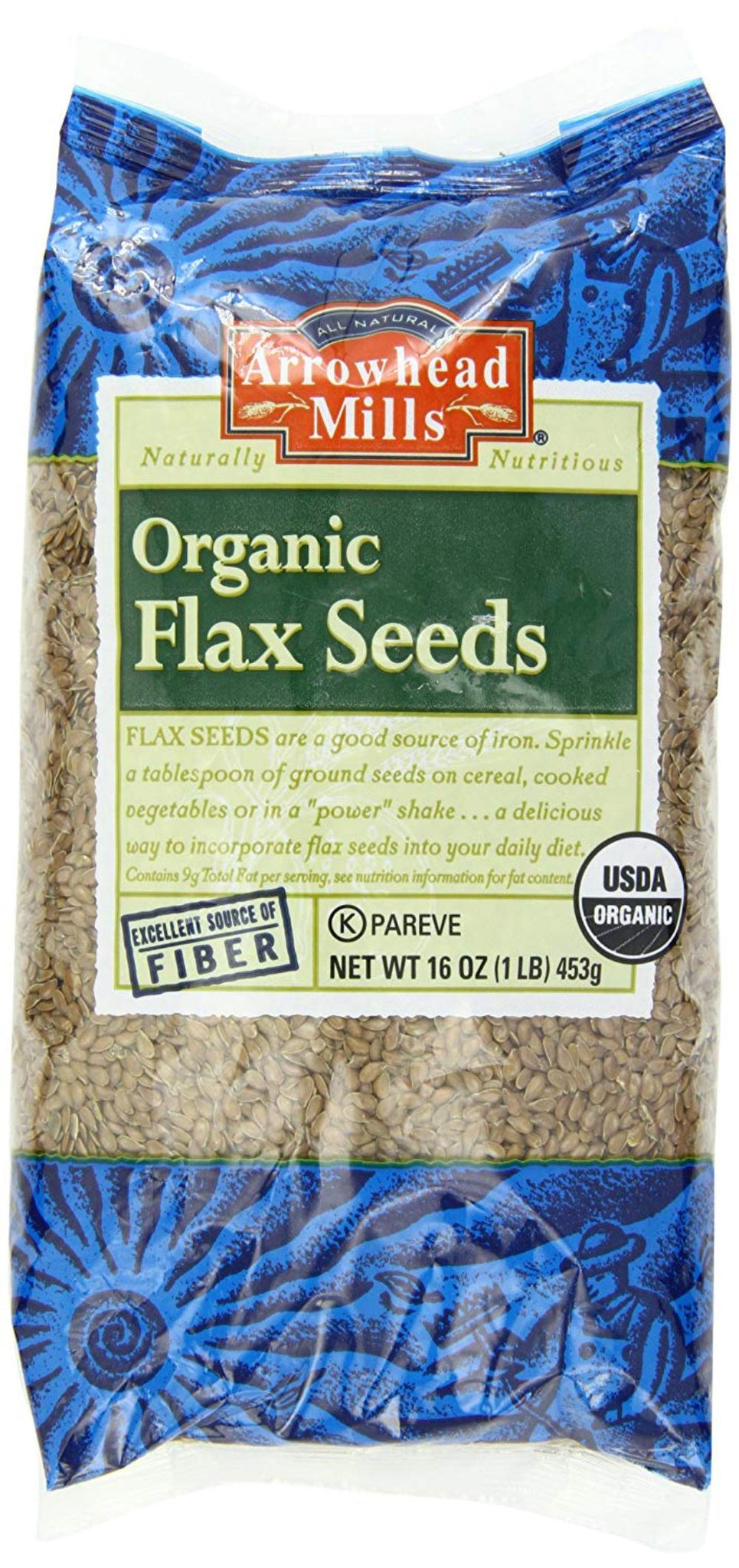 Organic Flax Seeds,  Bag, Arrowhead Mills By Arrowhead Mills