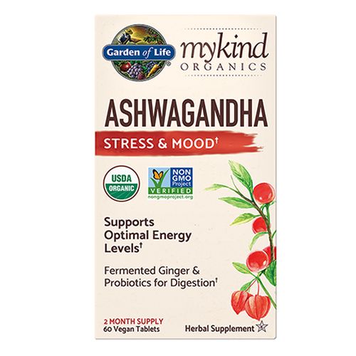 mykind Organics Ashwaganda Stress & Mood 60 Vegan Tabs By Ga