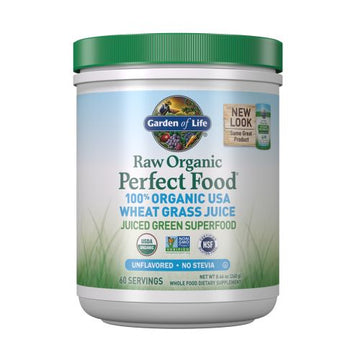 Raw Organic Perfect Food Wheat Grass Powder 8.46 Oz By Garde