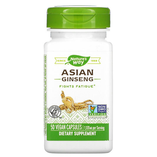 Nature's Way, Asian Ginseng, 560 mg, Vegan Capsules