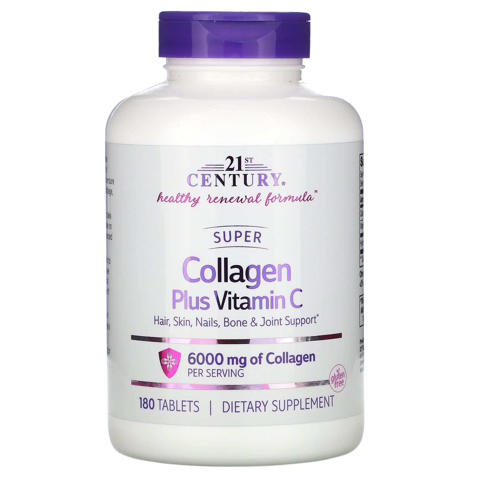 21st Century Super Collagen Plus Vitamin C Tablets, 180 Count