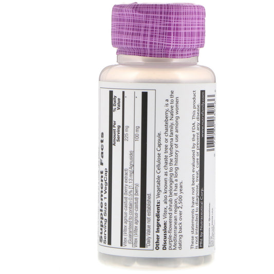 Solaray, Vitex Berry Extract, 225 mg, VegCaps
