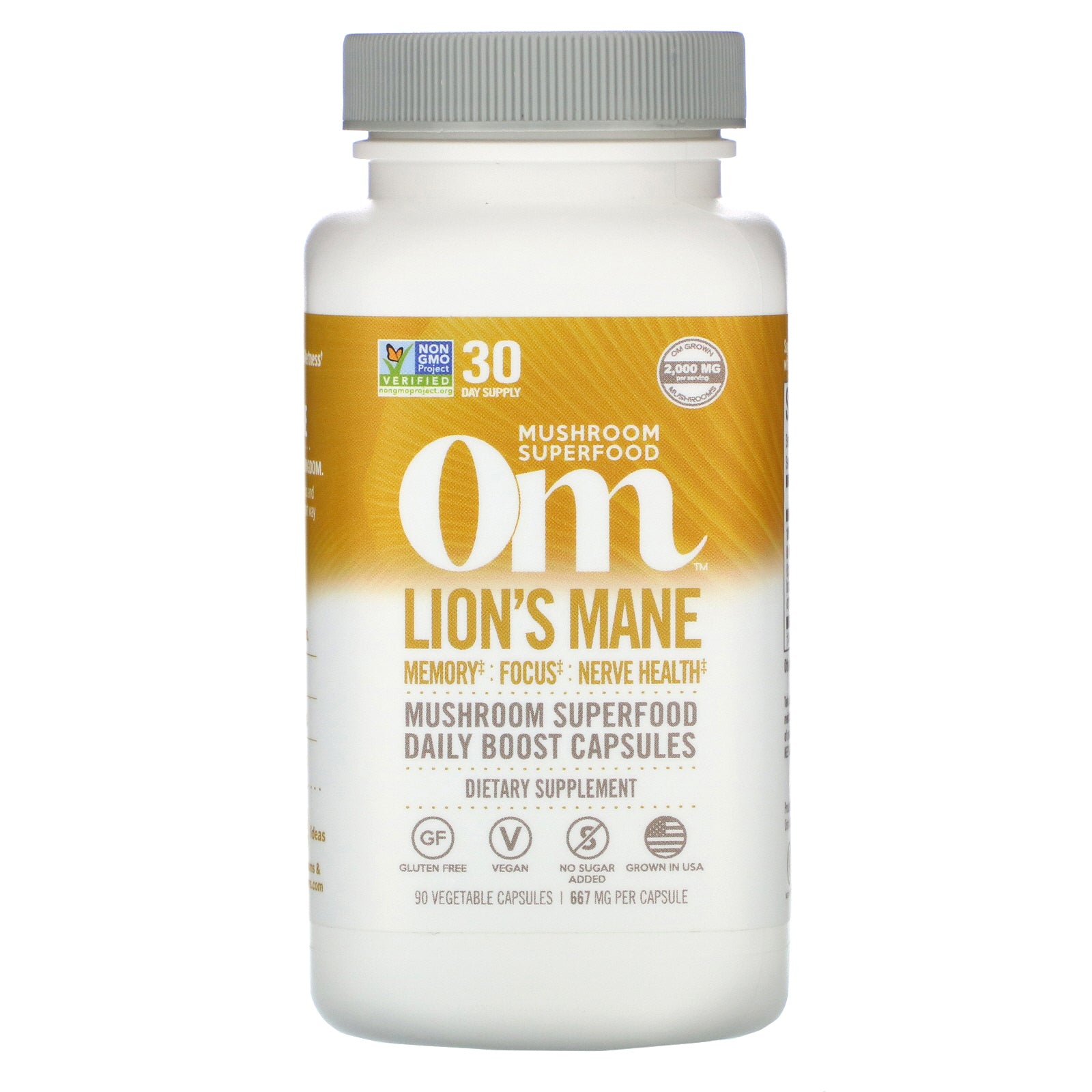 Om Mushrooms, Lions's Mane, 667 mg
