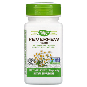 Nature's Way, Feverfew Herb, 380 mg, Vegan Capsules