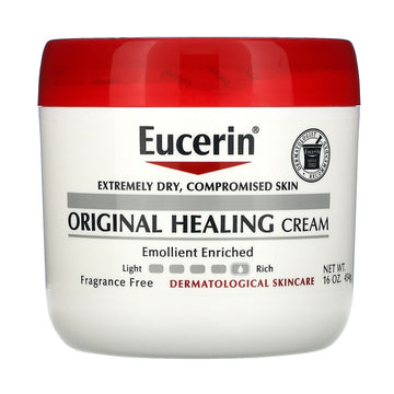Eucerin, Original Healing Cream, For Extremely Dry, Compromised Skin, Fragrance Free (454 g)