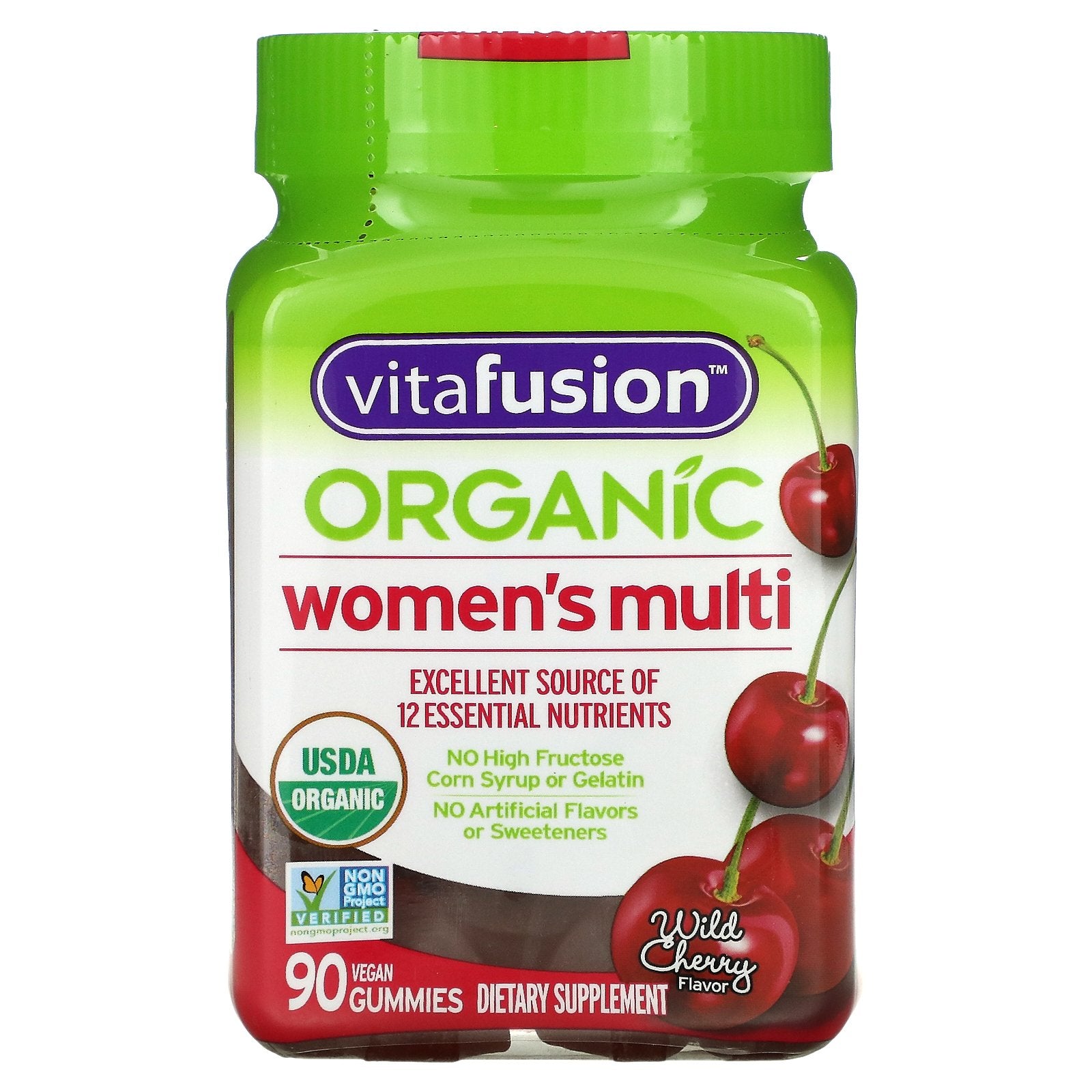 VitaFusion, Organic Women's Multi, Wild Cherry