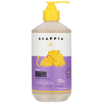 Alaffia, Kids Shampoo & Body Wash, Lemon Lavender (476 ml)