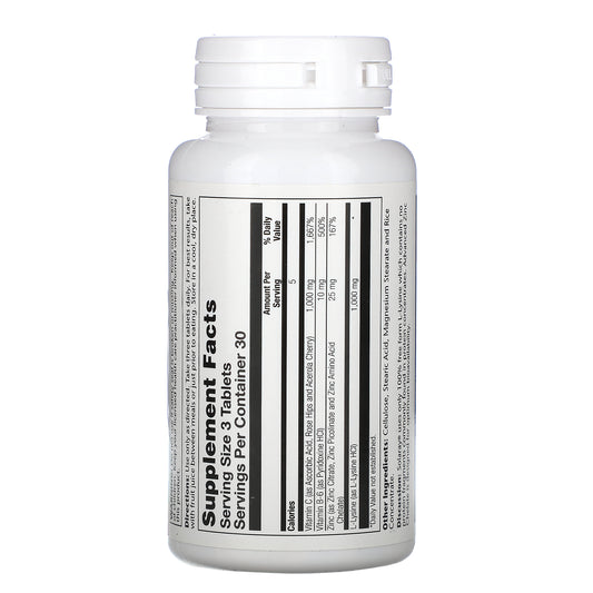 Solaray, L-Lysine, 333 mg Tablets