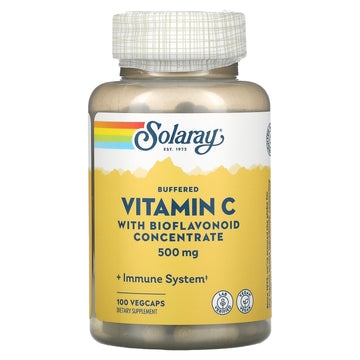 Solaray, Buffered Vitamin C with Bioflavonoid Concentrate, 500 mg,  VegCaps